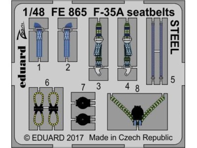 F-35A seatbelts STEEL for Meng