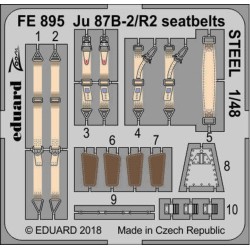 Ju 87B-2/R2 seatbelts STEEL for Airfix