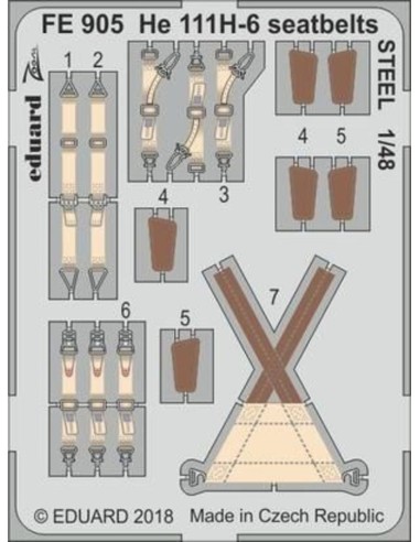 HE 111H-6 seatbelts STEEL for ICM