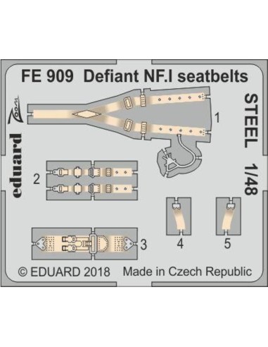Defiant NF.I seatbelts STEEL f.Airfix