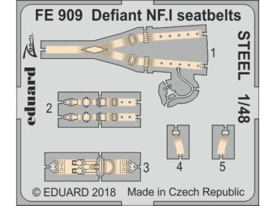 Defiant NF.I seatbelts STEEL f.Airfix