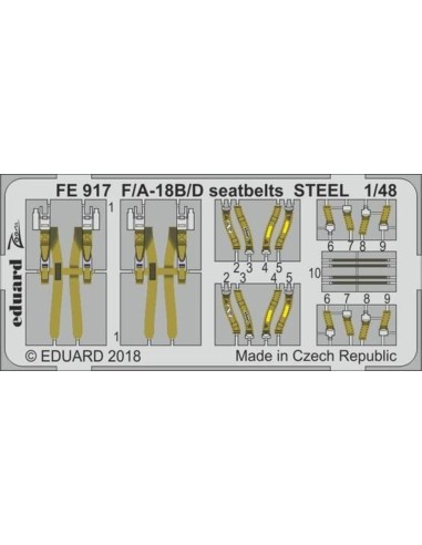 F/A-18B/D seatbelts STEEL f.Kinetic