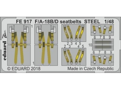 F/A-18B/D seatbelts STEEL f.Kinetic