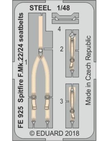 Spitfire F.Mk.22/24 seatbelts STEEL f.Ai