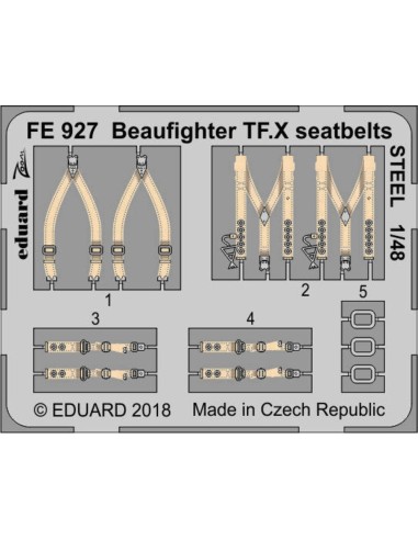 Beaufighter TF.X seatbelts STEEL f.Revell
