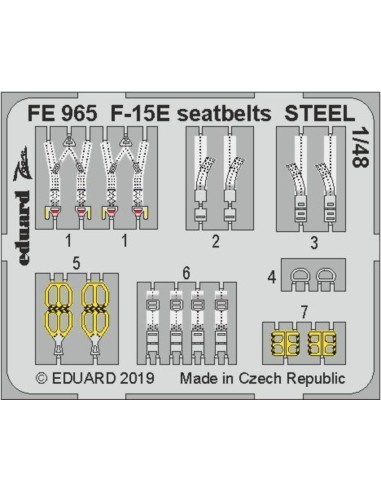 F-15E seatbelts STEEL f.Great Wall Hobby