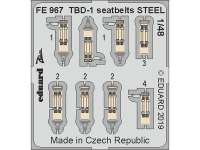 TBD-1 seatbelts STEEL f.Great WAll Hobby