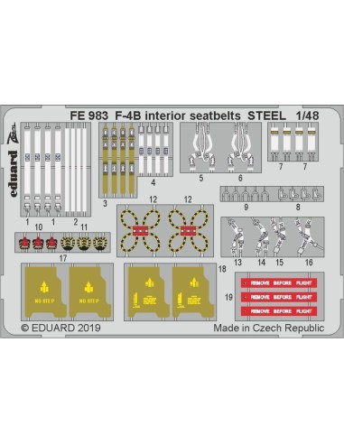 F-4B interior seatbelts STEEL f.Academy