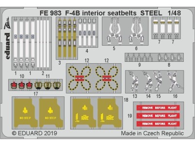 F-4B interior seatbelts STEEL f.Academy