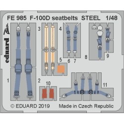 F-100D seatbelts STELL for Trumpeter