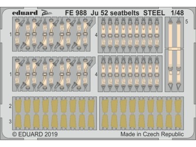 Ju 52 seatbelts STEEL for Revell