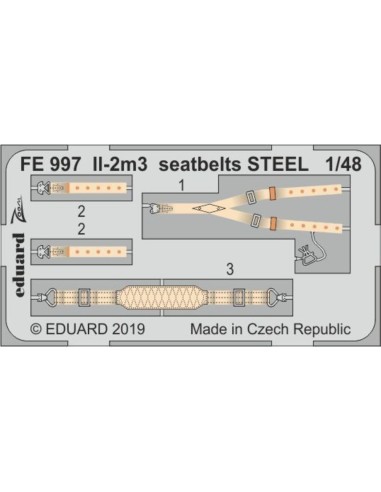 II-2m3 seatbelts STEEL for Tamiya