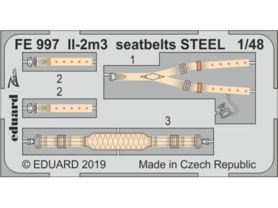 II-2m3 seatbelts STEEL for Tamiya