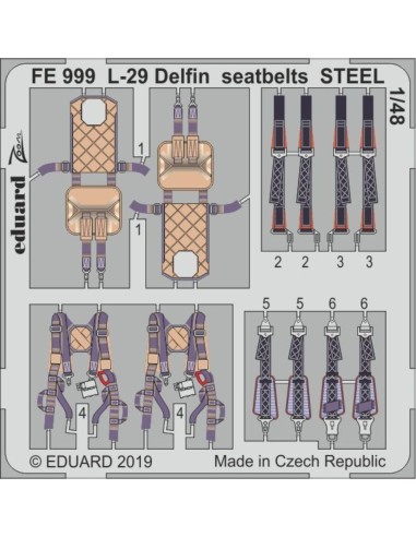 L-29 Delfin seatbelts STEEL for AMK