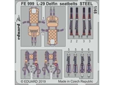 L-29 Delfin seatbelts STEEL for AMK
