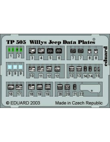 Willys Jeep Data plates