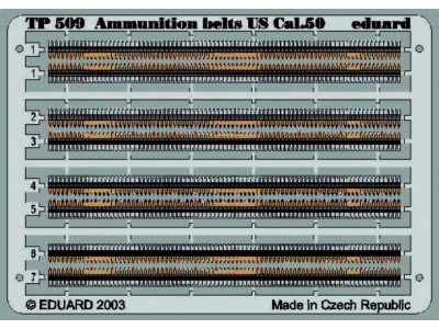 Ammunition belts US Cal.50, Coloriert.