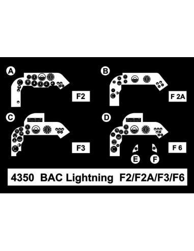 BAC Lightning F2/F2A/F3/F6-Cockpit Set