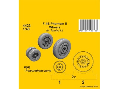 F-4B Phantom Wheels (from Tamiya kit)
