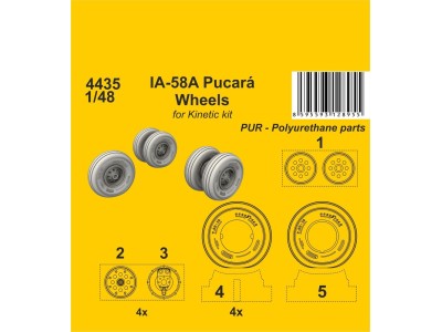 IA-58A Pucara Wheels (Kinetic kit)