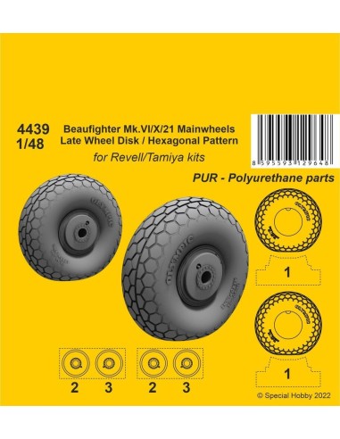 Beufighter Mk.VI/X/21 Mainwheels - Late Wheel...