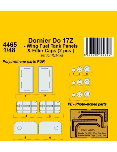 Dornier Do 17Z - Wing Fuel Tank Panels & Filler...