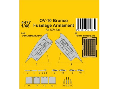 OV-10 Bronco Fuselage Armament  for ICM kit
