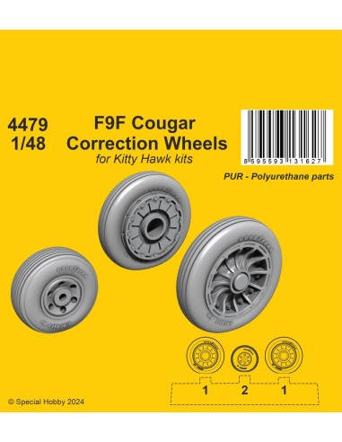 F9F Cougar Correction Wheels  / for Kitty Hawk...