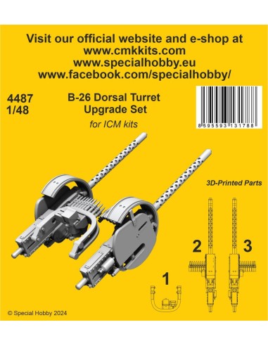 B-26 Dorsal Turret Upgrade Set  /  for ICM kit
