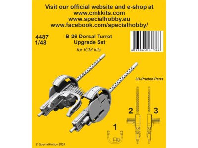 B-26 Dorsal Turret Upgrade Set  /  for ICM kit