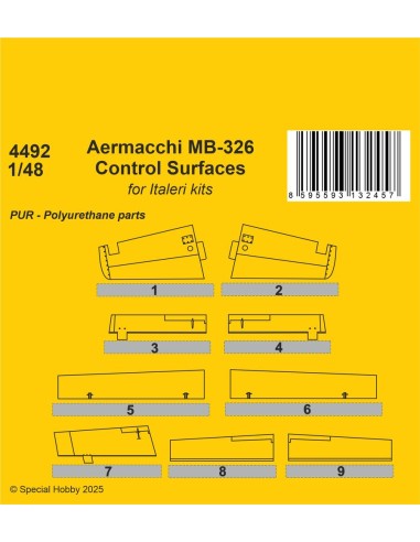 Aermacchi MB-326 Control Surfaces