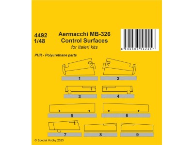 Aermacchi MB-326 Control Surfaces