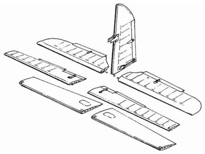 Me-410B Steuerflächen