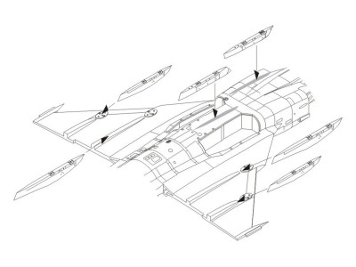 JAS-39C Gripen-Correction Wing racks