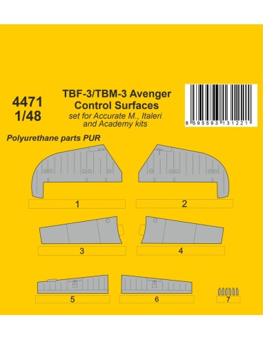 TBF-3/TBM-3 Avenger Control Surfaces