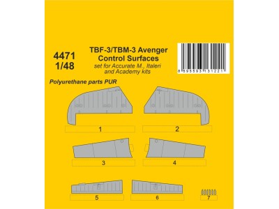 TBF-3/TBM-3 Avenger Control Surfaces