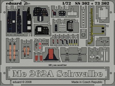 Me 262A Schwalbe für Academy Bausatz