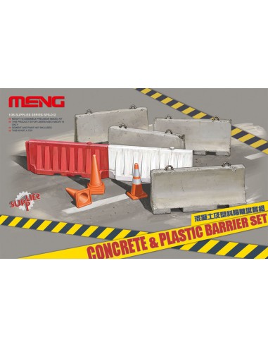 Concrete & plastic barrier set