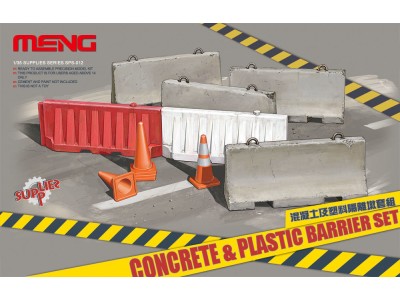 Concrete & plastic barrier set