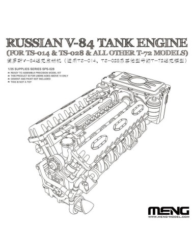 Russian V-84 Engine (for TS-014 & TS-028 & all...