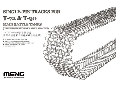 Single-Pin Tracks for T-72 & T-90 Main Battle Tanks(Cement-Free workable