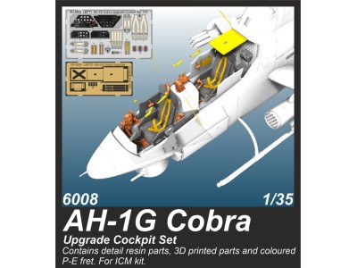 AH-1G Cobra Upgrade Cockpit Set 1/35 / for ICM kits