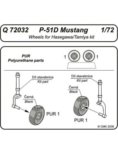 P-51D Mustang wheels