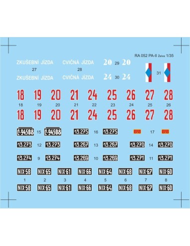 Skoda PA-II Turtle-Decal sheet
