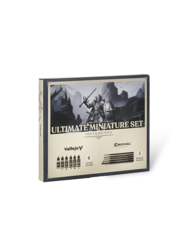 Ultimate miniature set  Paint & Brushes (5) 18 ml