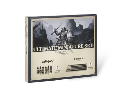 Ultimate miniature set  Paint & Brushes (5) 18 ml