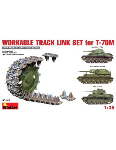 Workable Track Link Set for T-70M Light Tank