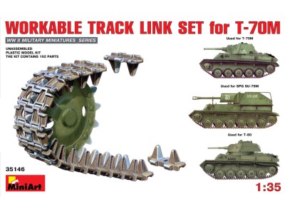 Workable Track Link Set for T-70M Light Tank