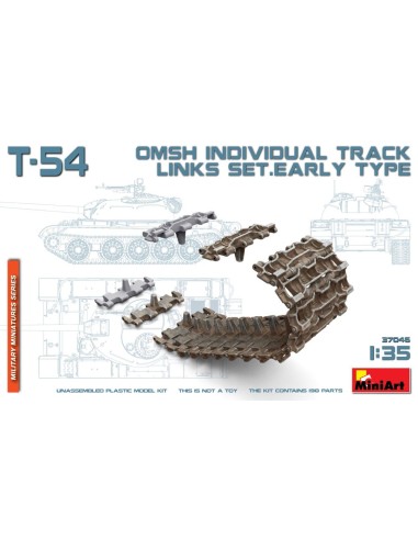 T-54 OMSh Individual Track Links Set.Early Type