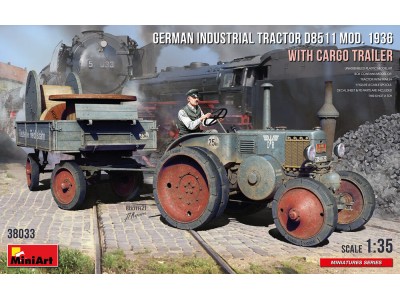 German Industrial Tractor D8511 Mod. 1936 with Cargo Trailer (1 Figure)